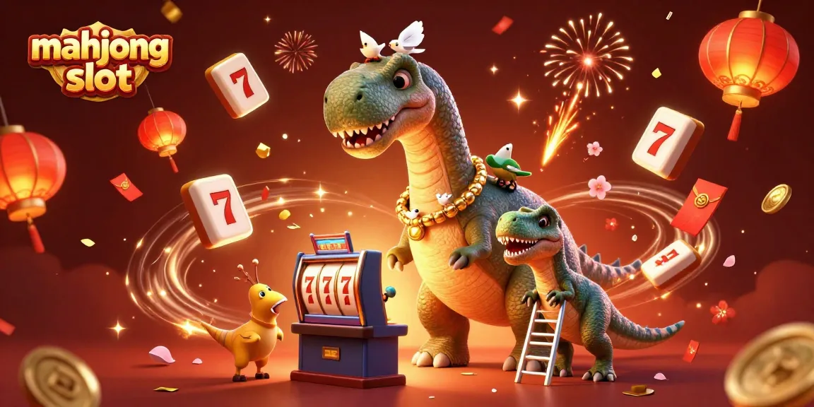 Spin the mahjong slot with vibrant energy and captivating game elements in a dynamic casino scene.