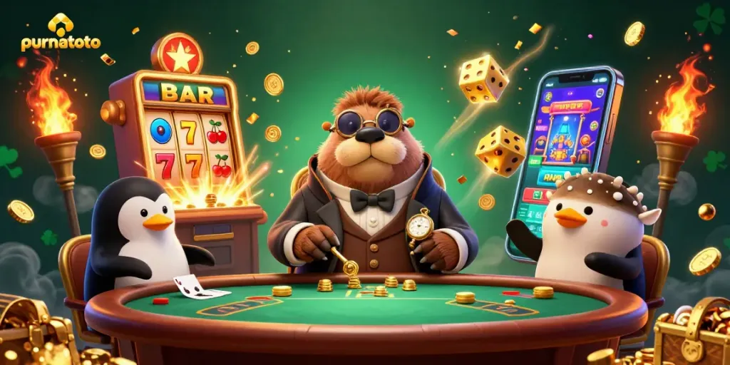 Menangkan jackpot di purnatoto bersama paus lucu dan dealer penguin di meja judi bawah laut.