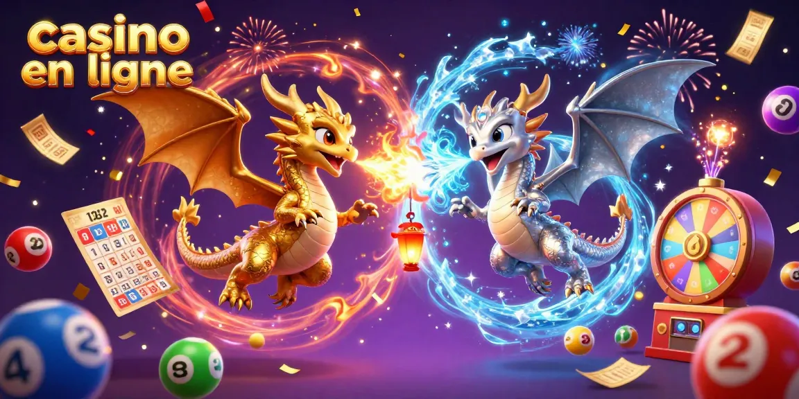Jouez à un casino en ligne avec des dragons enchanteurs au cœur d'une scène dynamique.