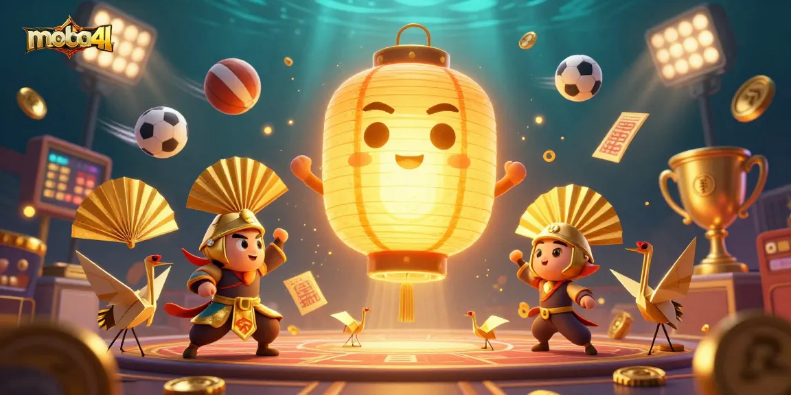 Engage with moba4d's thrilling gaming experience through a vibrant casino scene filled with dynamic sports elements.