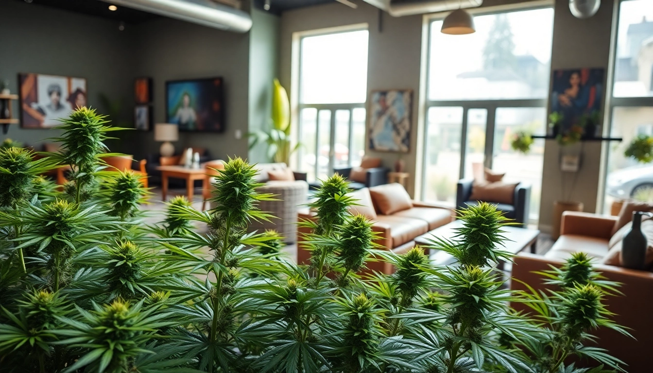 Cannabis Social Club Lloret de Mar offering a vibrant atmosphere with lush plants and comfortable seating.