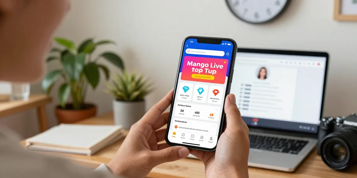Mango Live top up experience featuring a user-friendly app interface, highlighting ease and speed of diamond purchases.
