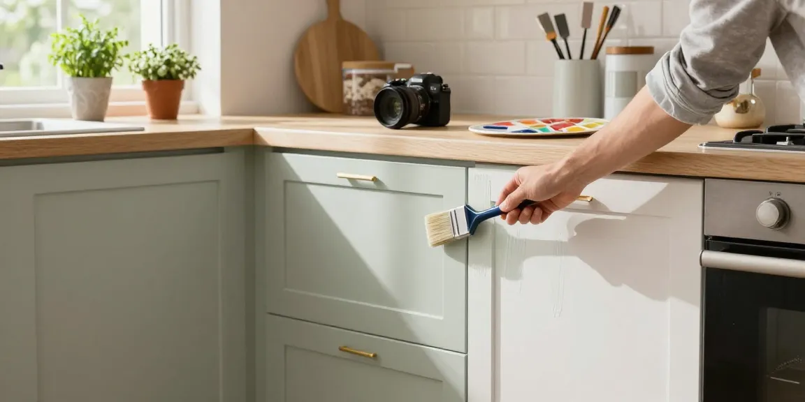 Cabinet refinishing Washington County OR in a bright kitchen with newly painted cabinets and natural light.