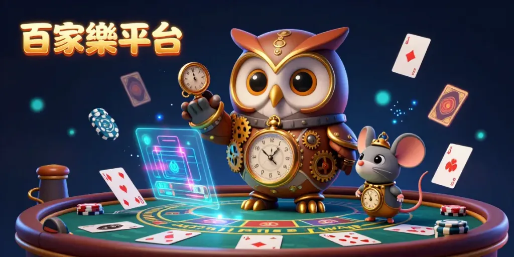 Experience exciting baccarat moments at 百家樂平台 with this vibrant, dynamic casino illustration.