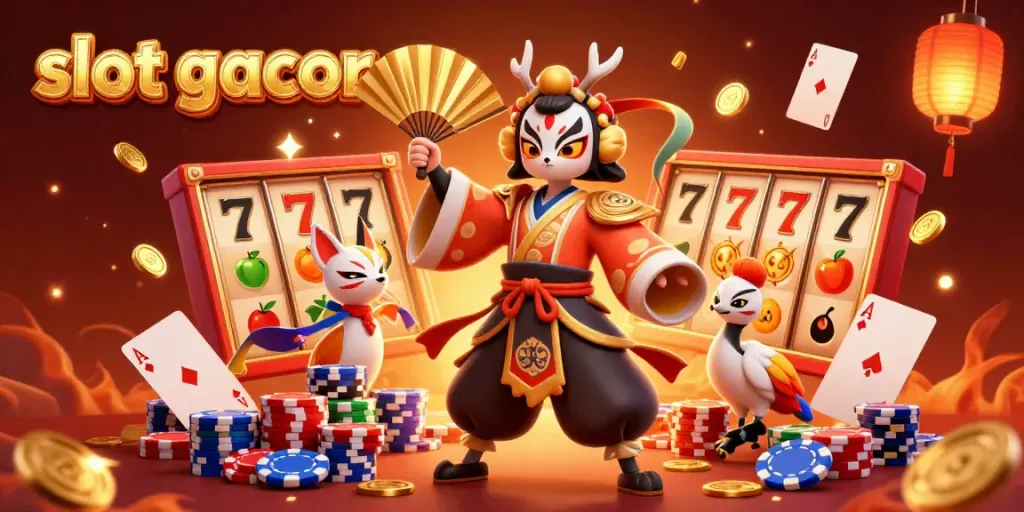 Menangkan slot gacor dengan karakter kabuki dan simbol seru dalam suasana kasino yang memukau.