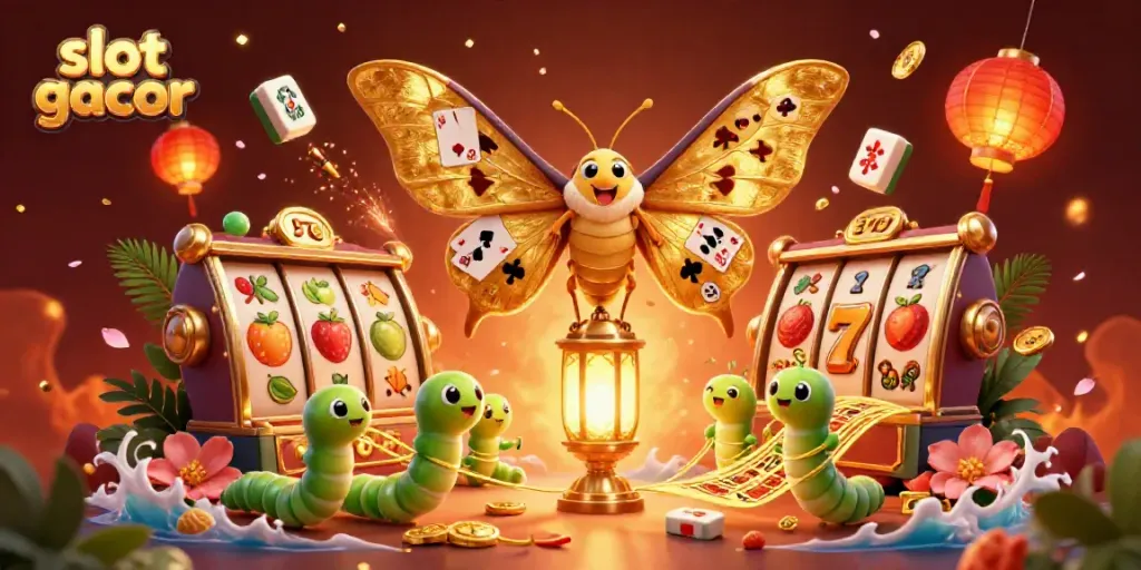 Experience thrilling slot gacor action with vibrant 3D casino elements featured in an enchanting illustration.