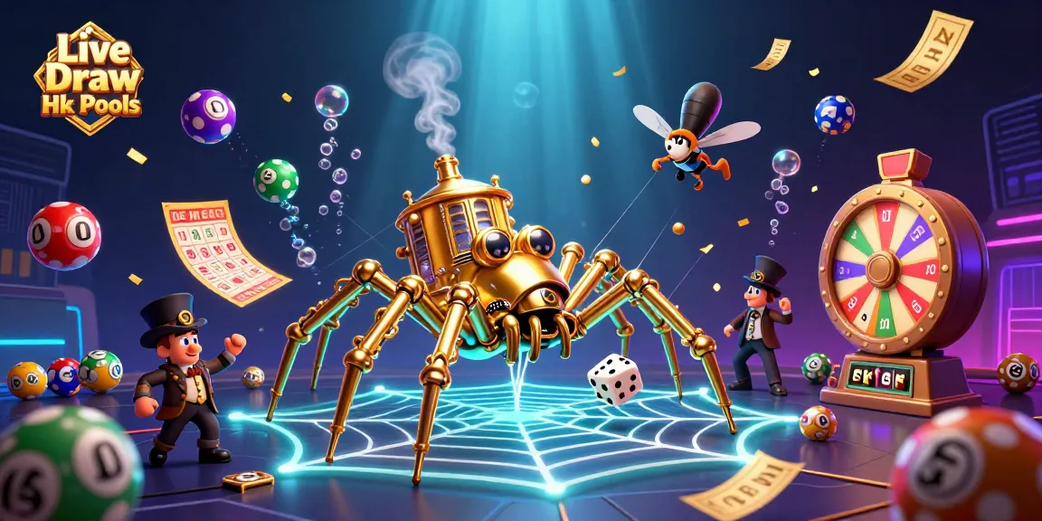 Engage with Live Draw Hk Pools and explore fascinating lottery themes in this dynamic 3D illustration.