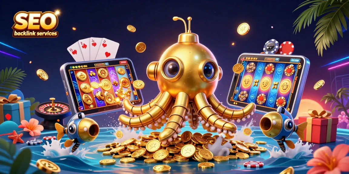 Engage with the vibrant world of SEO backlink services through dynamic casino action and graphic visuals.
