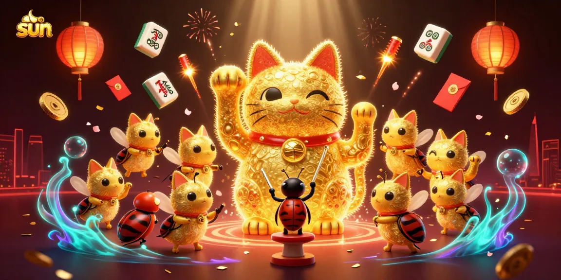 Win with Sun by playing exciting casino games amidst dynamic golden fireflies and vibrant elements.