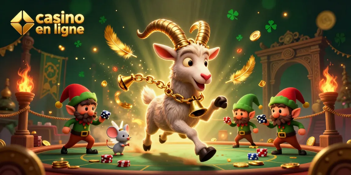 Casino en ligne avec un Krampus amusant et un décor festif captivant pour les joueurs.