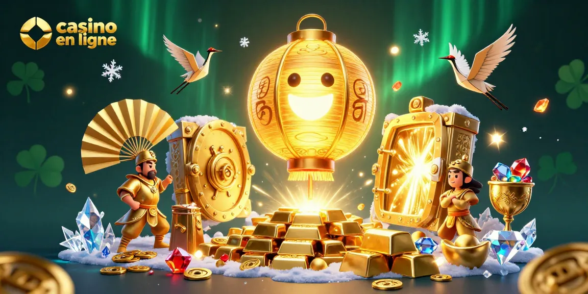 Jouez à casino en ligne dans une scène dynamique avec des personnages et des trésors scintillants.
