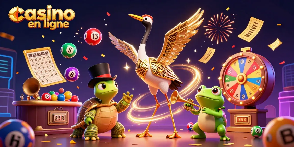 Profitez du monde des jeux de casino en ligne avec des éléments vibrants et des personnages amusants.