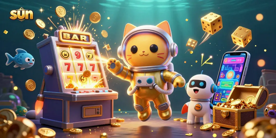 Experience the thrilling sun-themed casino adventure with a jackpot explosion and cosmic characters.