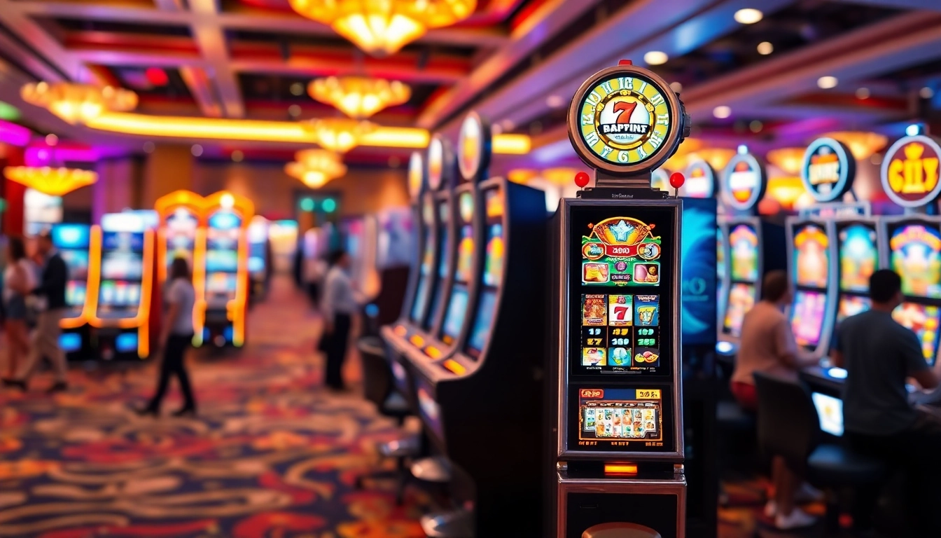 Masuk ke tikislot login di mesin slot kasino yang cerah dan penuh warna.