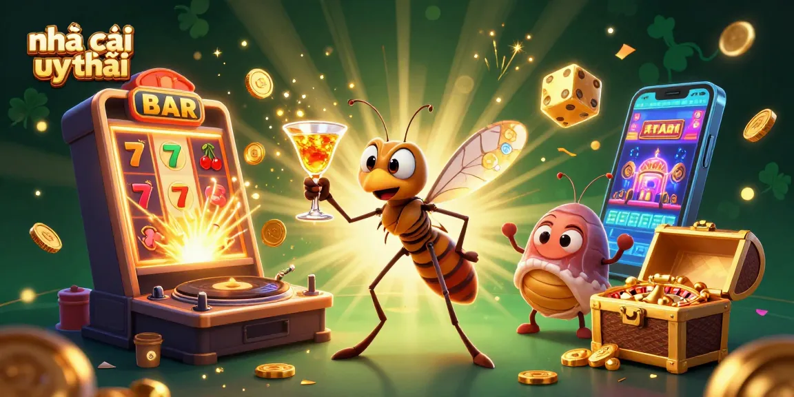 Experience excitement with nhà cái uy tín as casino characters come alive amidst vibrant gambling elements.