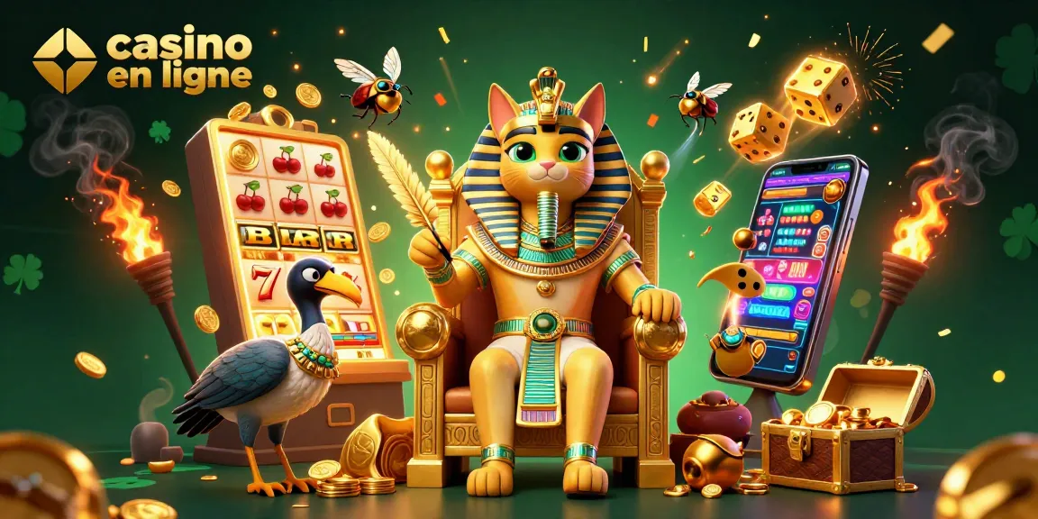 Jouez à la chance dans le casino en ligne avec le pharaon égyptien et les trésors éblouissants.