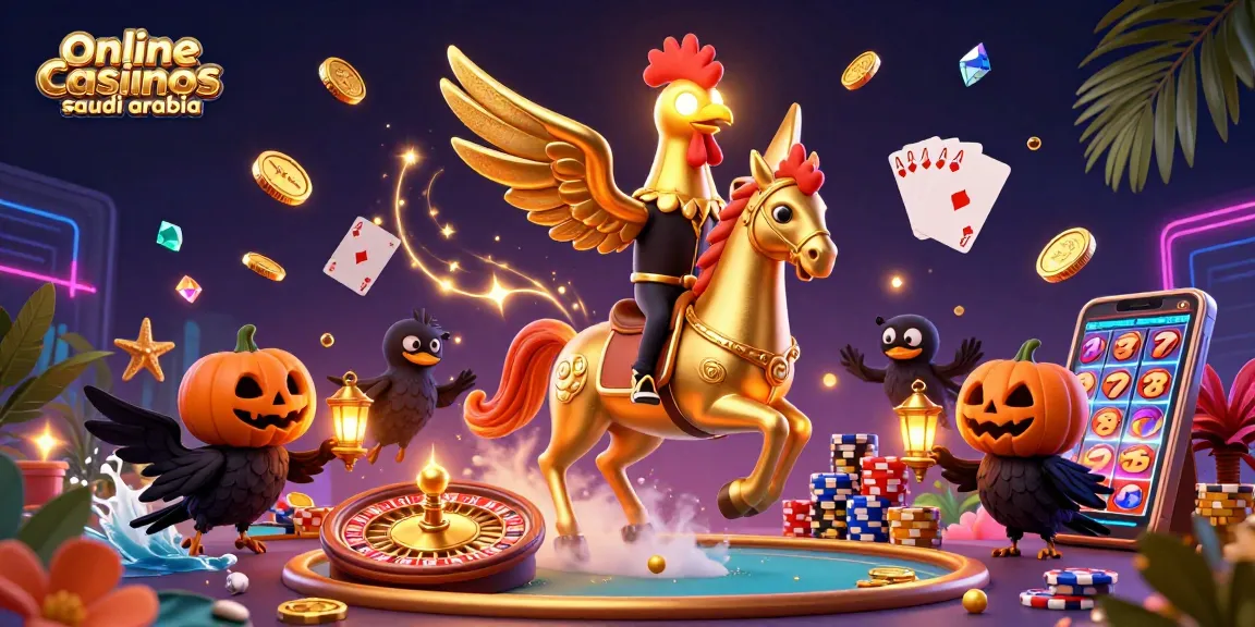 Experience the thrill of online casinos saudi arabia with this vibrant 3D casino scene.