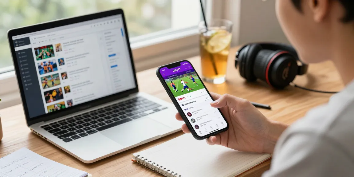 Aplikasi ufo777 di smartphone menunjukkan antarmuka yang ramah pengguna dan jadwal pertandingan olahraga.