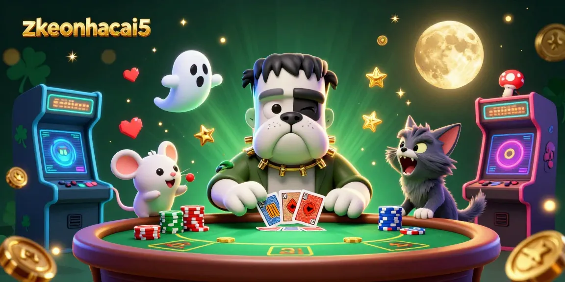 Experience the thrill of zkeonhacai5 as card games come alive in an engaging 3D casino scene.