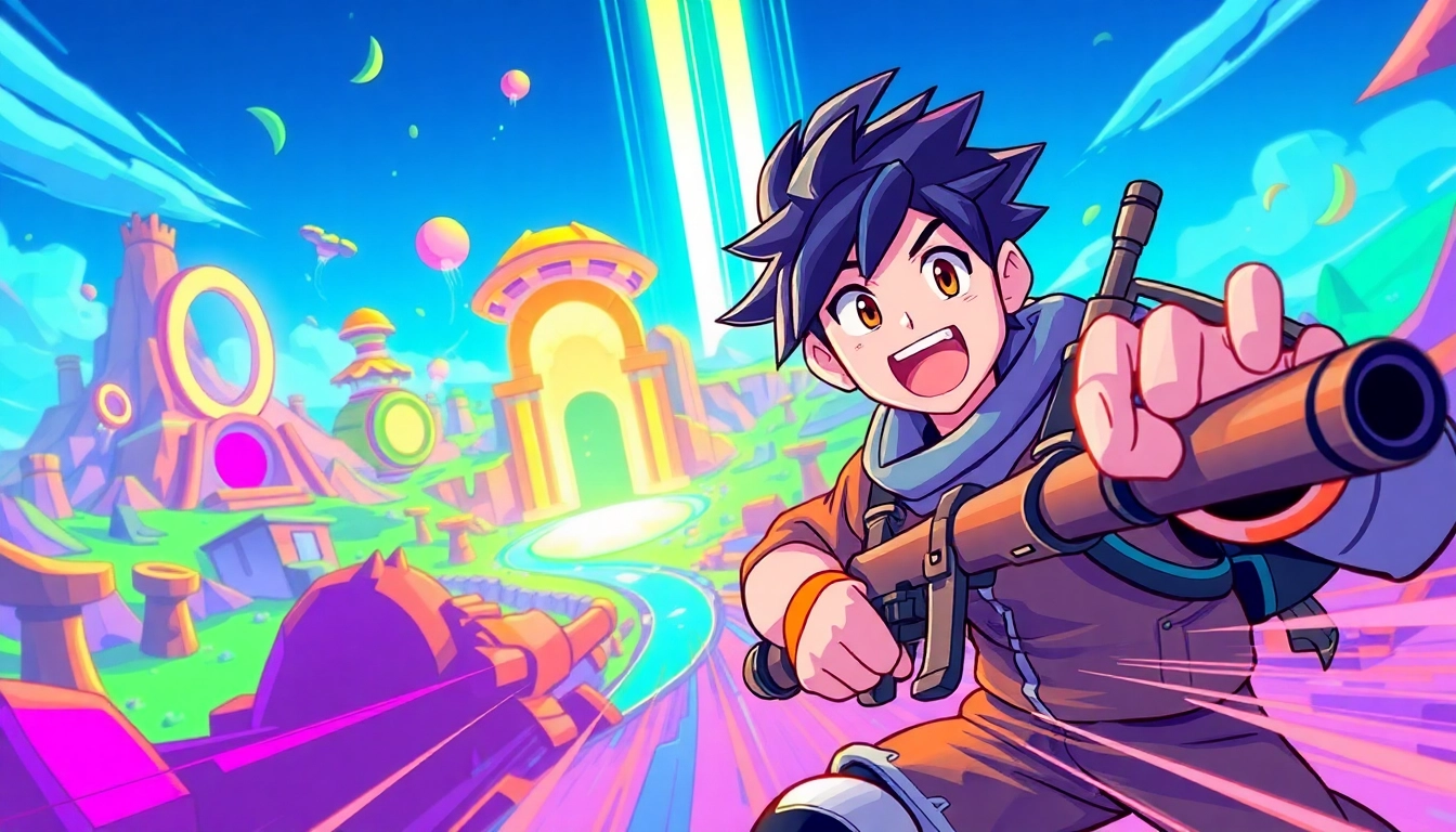 Experience the thrill of yono game through an action-packed gaming illustration.