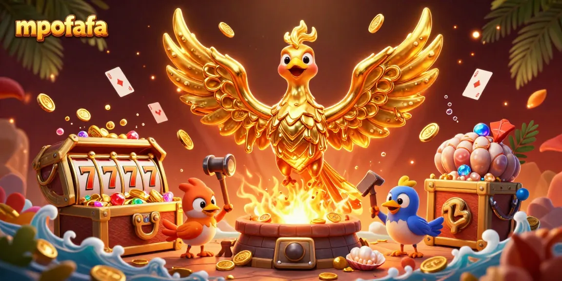 Experience thrilling gameplay on mpofafa with a golden phoenix symbolizing fortune and excitement.