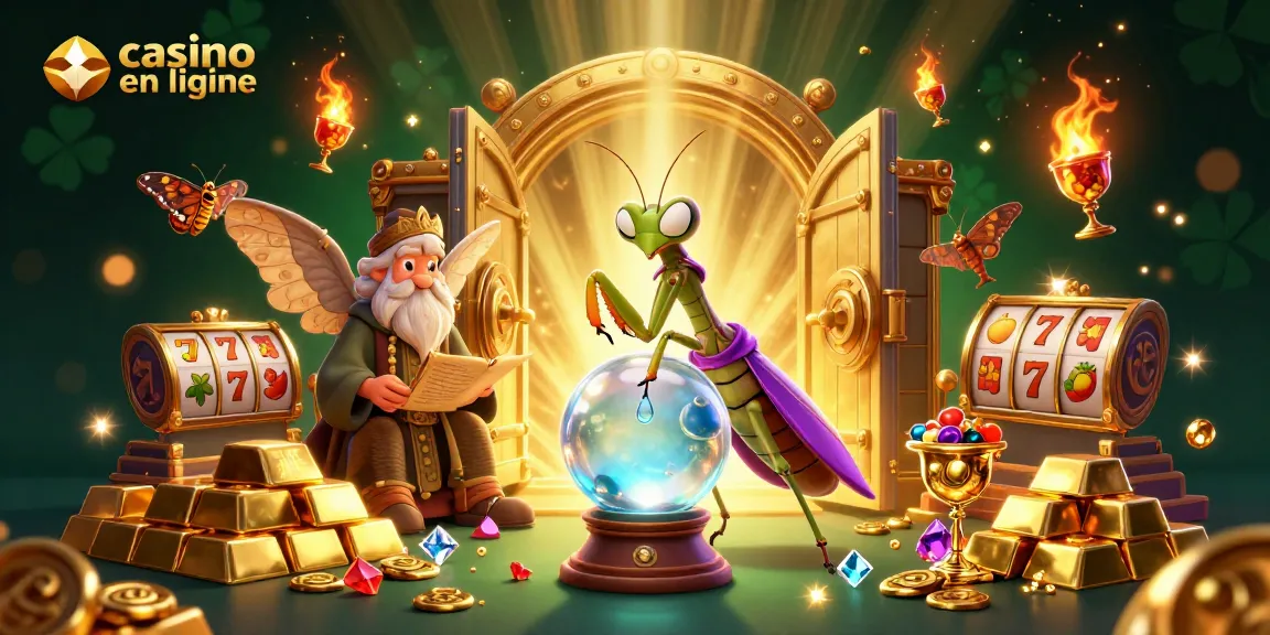 Explore les stratégies de jeu dans un casino en ligne avec des personnages ludiques et des trésors scintillants.