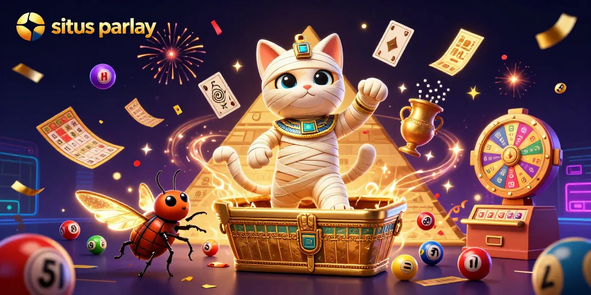 Experience thrilling situs parlay betting with dynamic, colorful visuals from a vibrant casino scene.