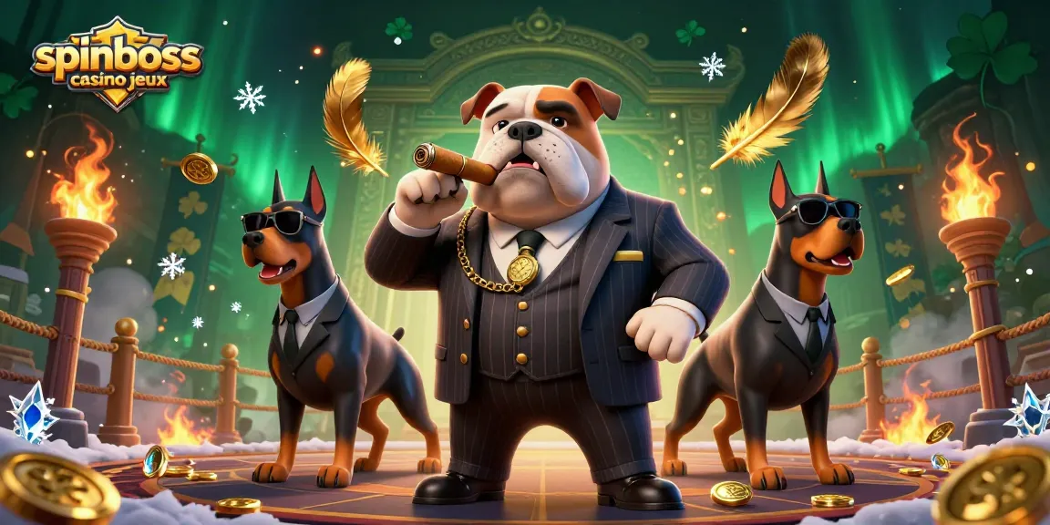 Vivez l'excitation des jeux SpinBoss avec des personnages extravagants et des éléments de casino captivants.