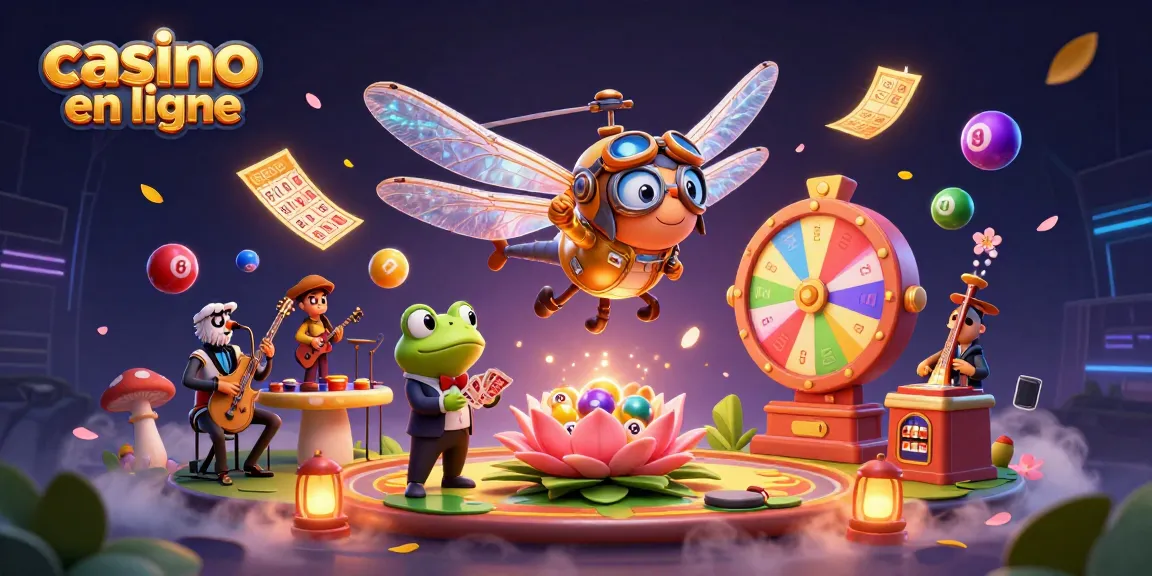 Vivre l'excitation du casino en ligne avec un pilote d'hélicoptère et un croupier grenouille.
