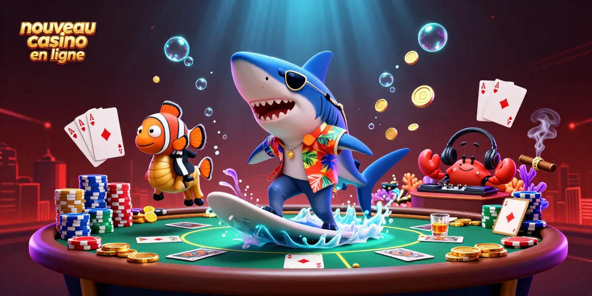 Vivez l'excitation du nouveau casino en ligne avec notre scène animée de personnages marins.