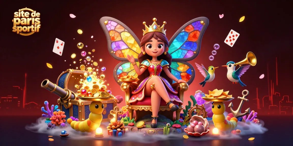 Pariez sur le site de paris sportif avec une illustration captivante d'un roi papillon dans un monde animé.