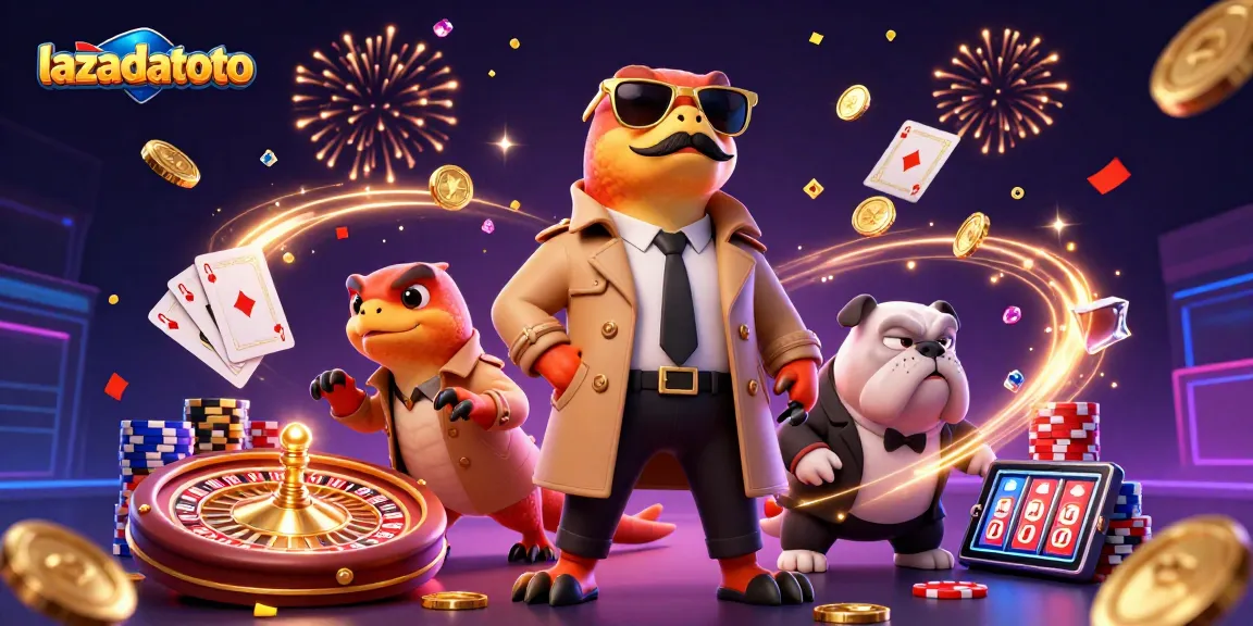 Join the fun at lazadatoto with vibrant casino scenes filled with dazzling elements.