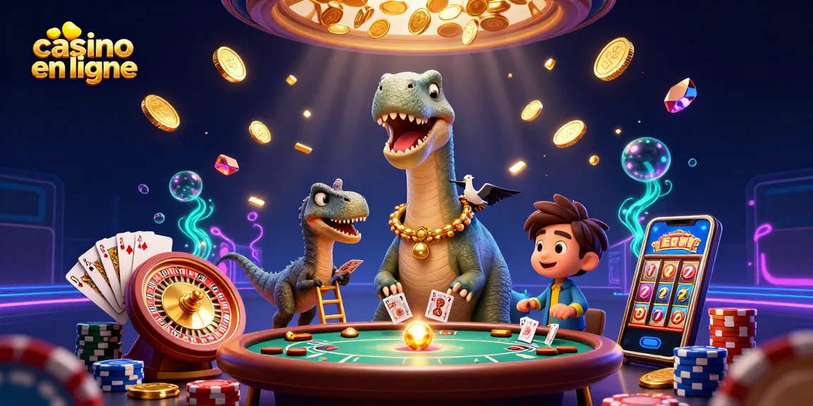 Plongez dans l'univers fascinant du casino en ligne avec un brontosaurus géant et des jeux dynamiques.
