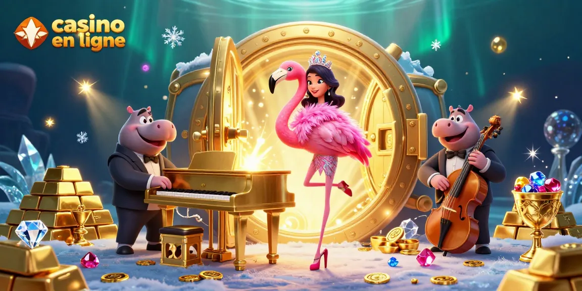 Jouez au casino en ligne avec une chanteuse flamant en première scène ajoutant glamour et éclat.