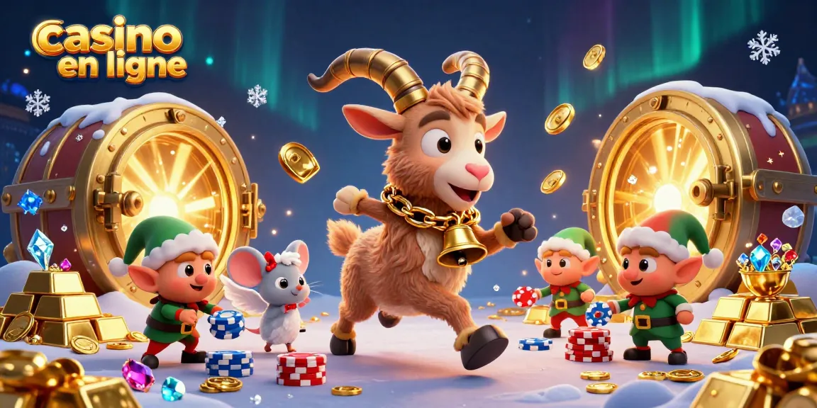 Le Krampus de casino en ligne s'active sous un déluge de bijoux et de pièces volantes.