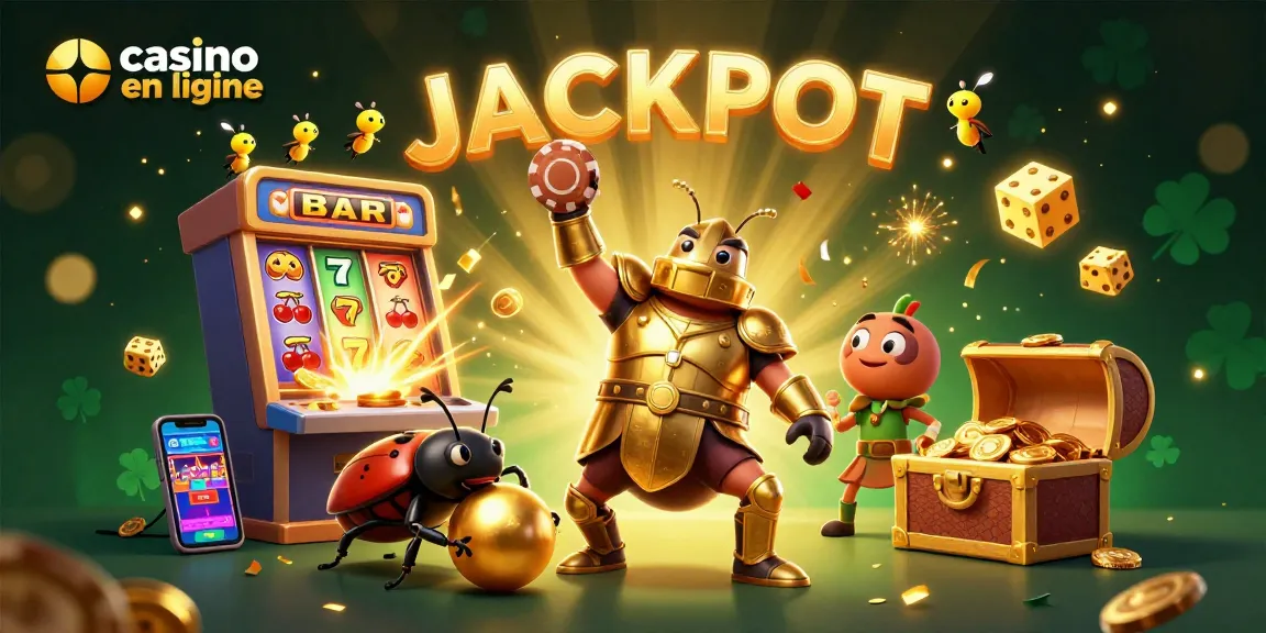 Gagner avec le casino en ligne : illustration dynamique de jeux et jackpots