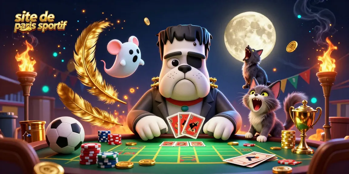 Ce site de paris sportif compte des personnages fantastiques jouant aux cartes dans un univers dynamique.