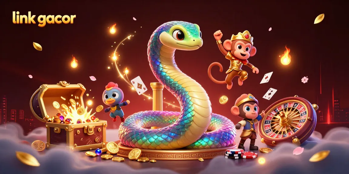 Engage with link gacor for premium casino fun and immerse in vibrant 3D gaming illustration.