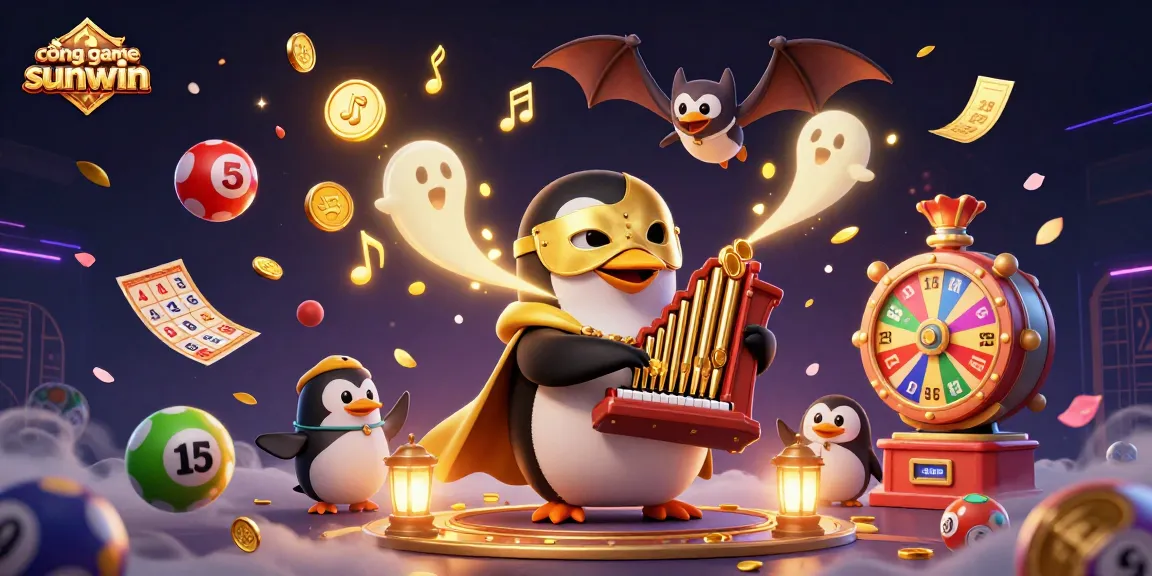 Experience cổng game sunwin with a vibrant 3D casino scene filled with fantasy elements and dynamic gaming motifs.