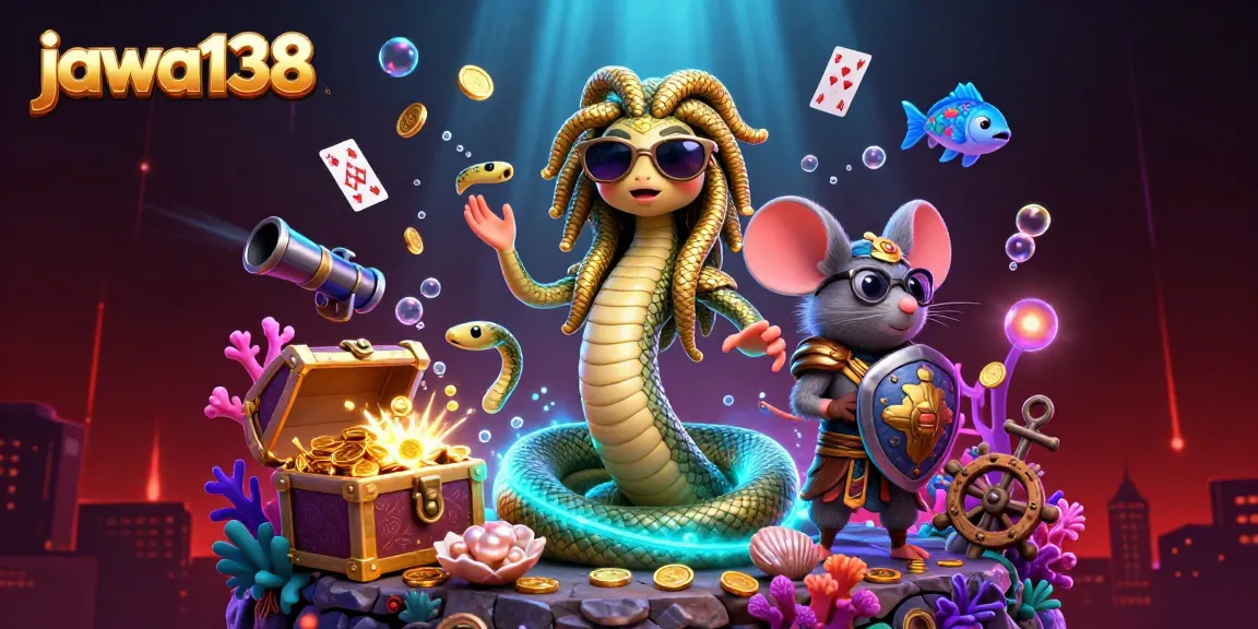 Experience exciting wins with jawa138 in this vibrant 3D casino scene filled with action and treasure.