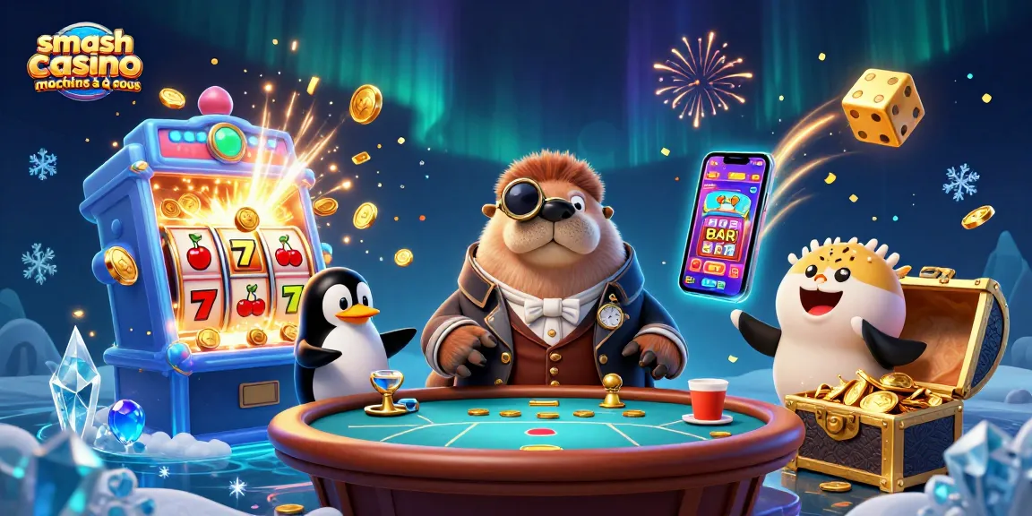 Gagnez avec les machines à sous Smash Casino grâce à cette scène immersive et dynamique.